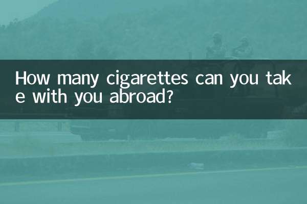 How many cigarettes can you take with you abroad?