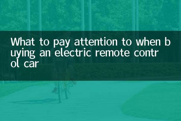 What to pay attention to when buying an electric remote control car