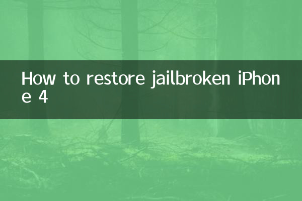 越獄的蘋果4怎麼恢復