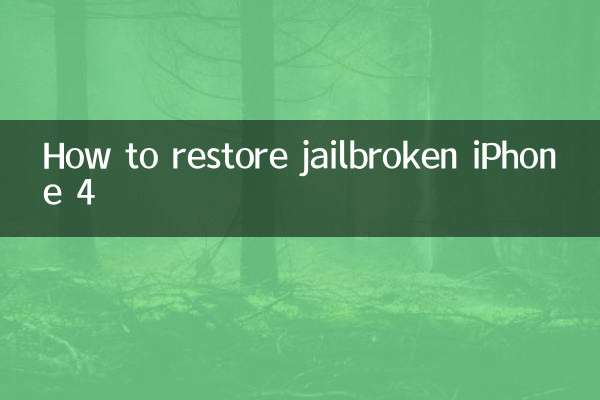 越獄的蘋果4怎麼恢復