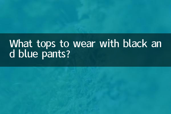 Welche Oberteile trägt man zu schwarzen und blauen Hosen?