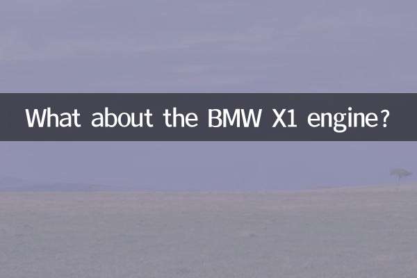 What about the BMW X1 engine?