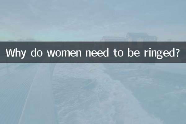 ¿Por qué es necesario que las mujeres lleven un anillo?