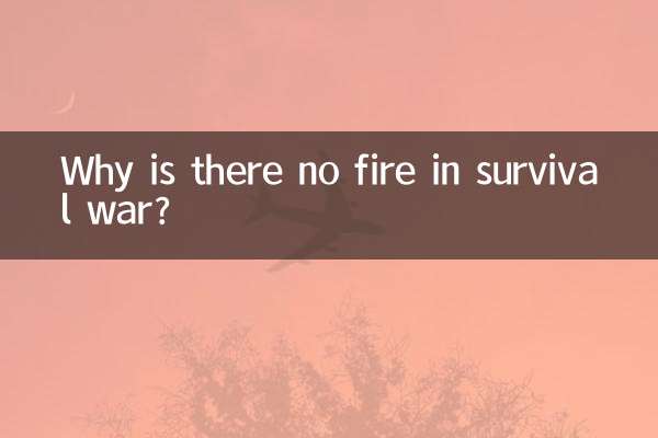 Por que não há fogo na guerra de sobrevivência?