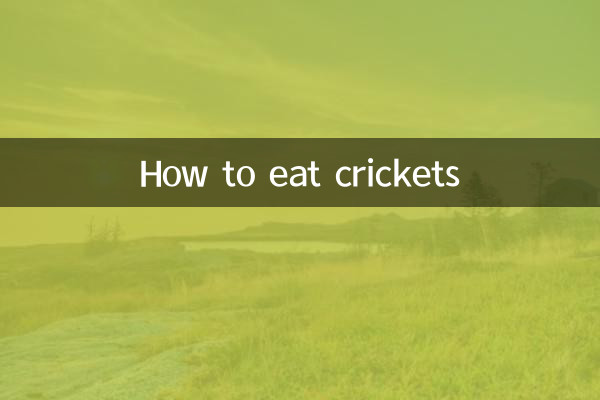How to eat crickets