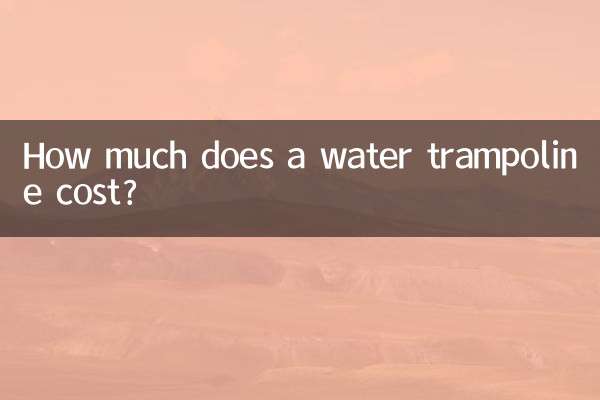 একটি জল trampoline খরচ কত?