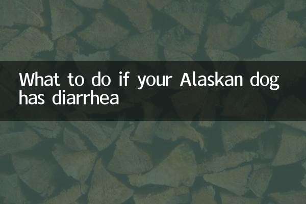 阿拉斯加犬拉肚子怎么办