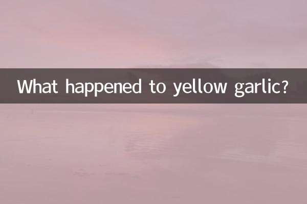 What happened to yellow garlic?