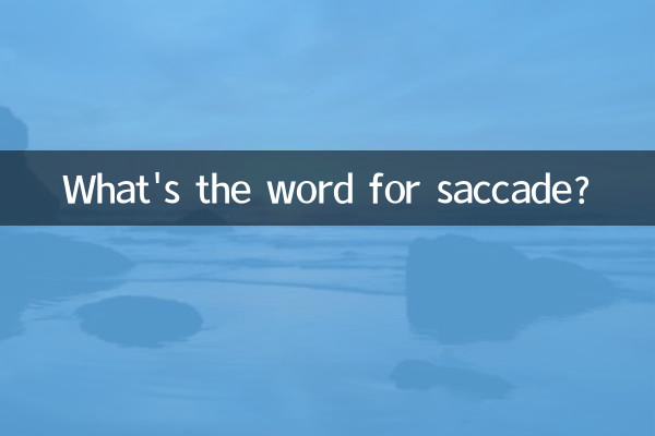 ¿Cuál es la palabra para sacádico?