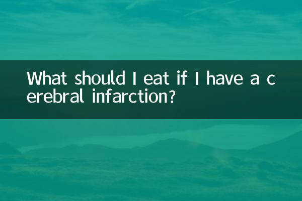 यदि मुझे मस्तिष्क रोधगलन हो तो मुझे क्या खाना चाहिए?