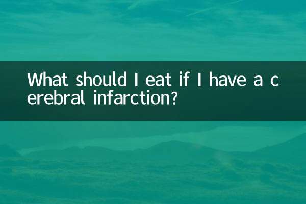 यदि मुझे मस्तिष्क रोधगलन हो तो मुझे क्या खाना चाहिए?