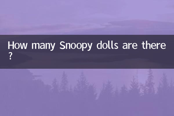 کتنی اسنوپی گڑیا ہیں؟