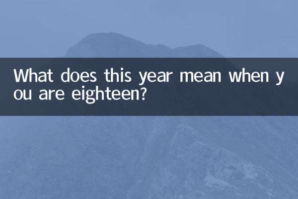 Que signifie cette année quand on a dix-huit ans ?