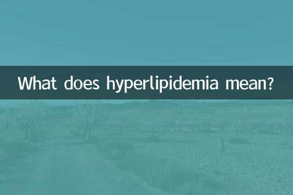 ¿Qué significa hiperlipidemia?