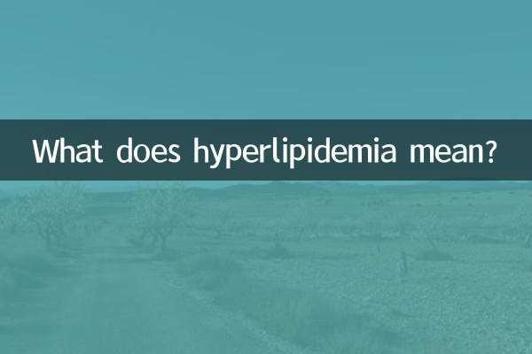 ¿Qué significa hiperlipidemia?