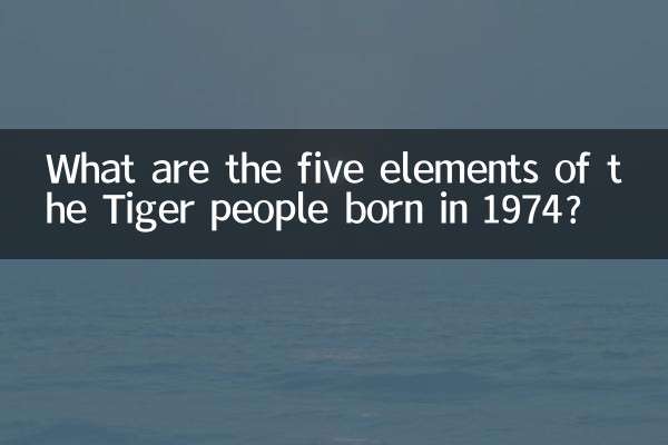 1974 میں پیدا ہونے والے ٹائیگر لوگوں کے پانچ عناصر کیا ہیں؟