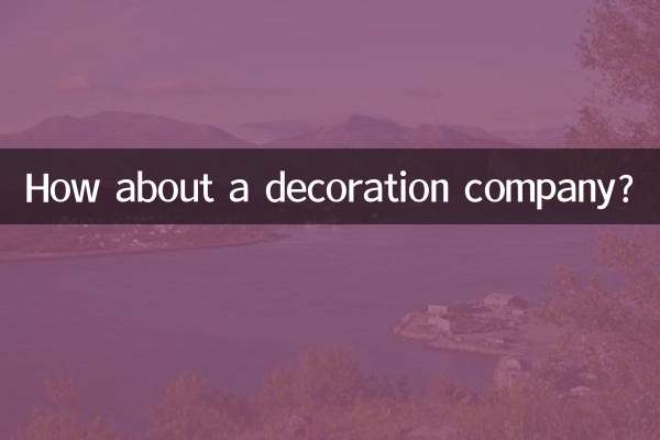 Wie wäre es mit einer Dekorationsfirma?