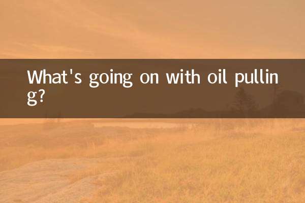 What's going on with oil pulling?