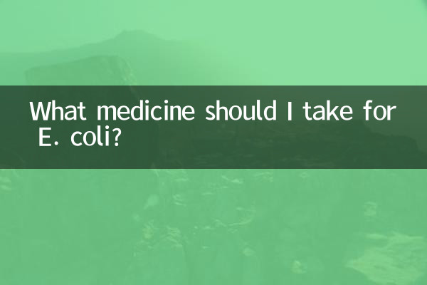 Welche Medikamente sollte ich gegen E. coli einnehmen?