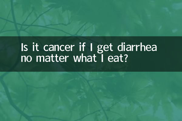 Ist es Krebs, wenn ich Durchfall bekomme, egal was ich esse?