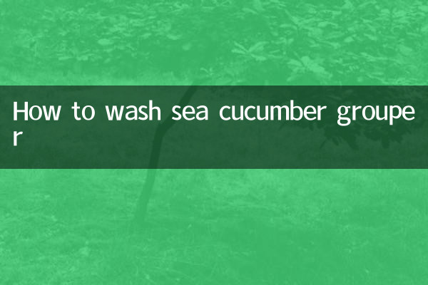 نحوه شستن هامور خیار دریایی