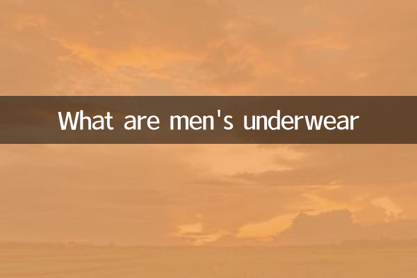 पुरुषों के अंडरवियर क्या हैं?