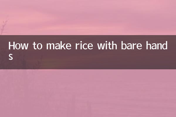 Wie man Reis mit bloßen Händen macht