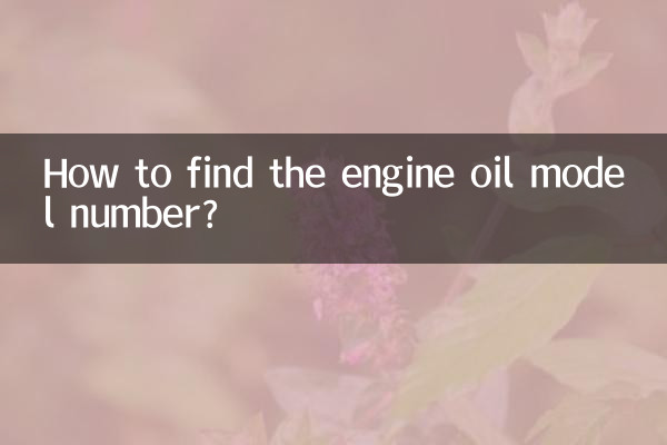 Wie finde ich die Modellnummer des Motoröls?