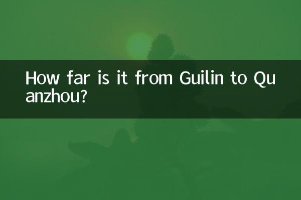 गुइलिन से क्वानझोउ कितनी दूर है?