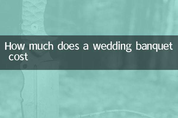 Combien coûte un banquet de mariage