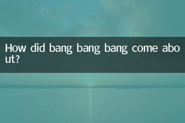 ¿Cómo surgió el bang bang bang?
