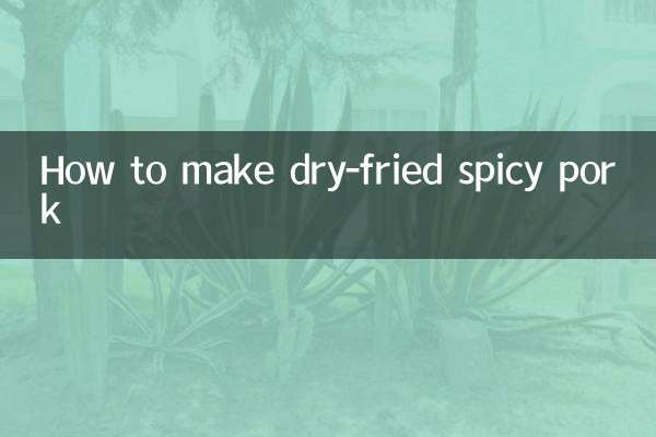 Como fazer carne de porco picante frita e seca