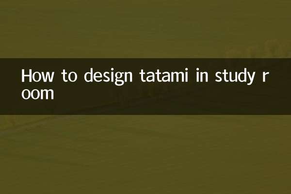 Comment concevoir un tatami dans une salle d'étude