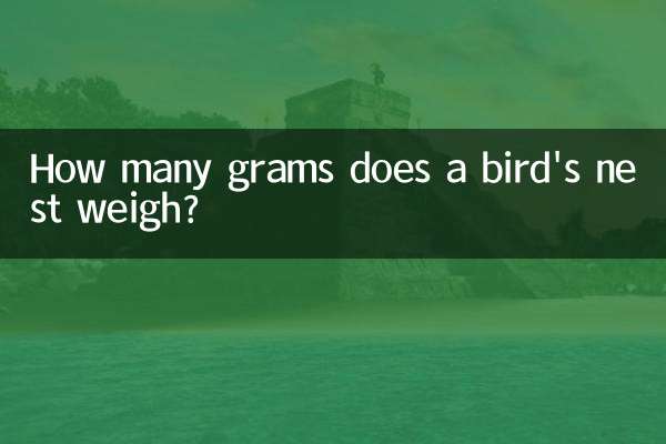 ¿Cuántos gramos pesa un nido de pájaro?