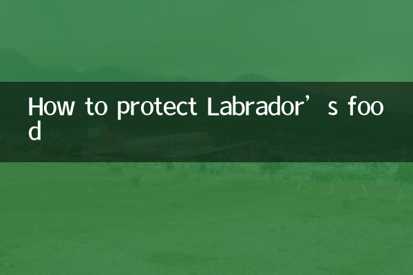 Cómo proteger la comida del Labrador