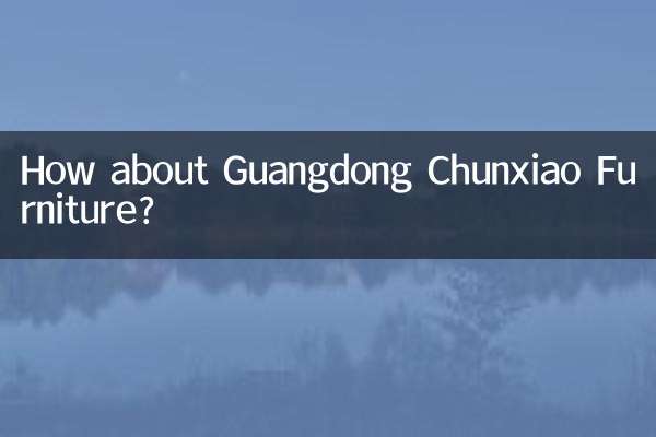 광동 춘샤오 가구(Guangdong Chunxiao Furniture)는 어떻습니까?