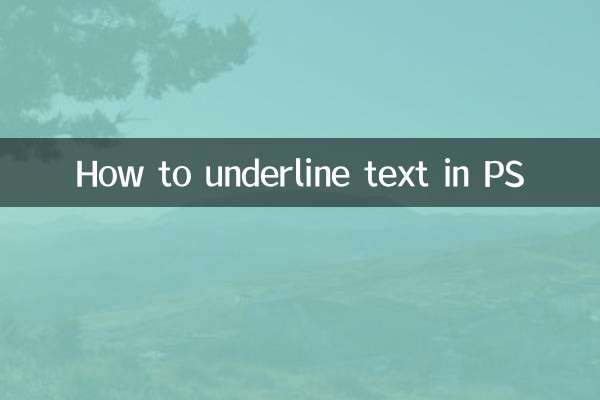 Come sottolineare il testo in PS