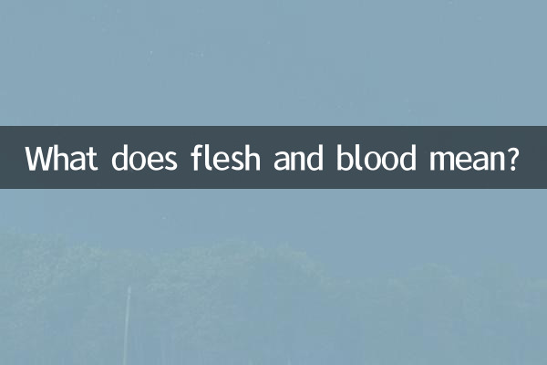 What does flesh and blood mean?