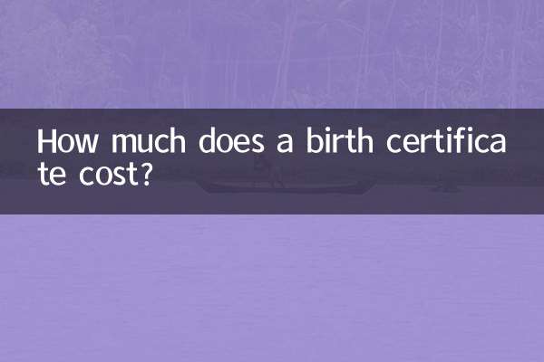 Combien coûte un acte de naissance ?