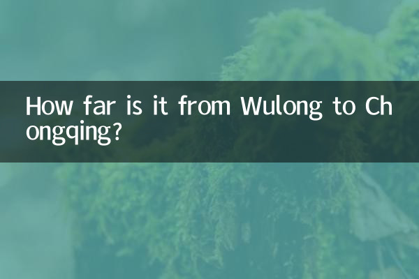Quelle distance y a-t-il entre Wulong et Chongqing ?