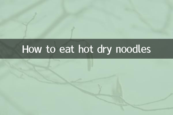 গরম শুকনো নুডলস কীভাবে খাবেন