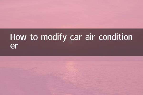 Come modificare il condizionatore dell'auto