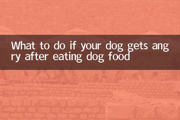 अगर आपका कुत्ता कुत्ते का खाना खाने के बाद गुस्सा हो जाए तो क्या करें?