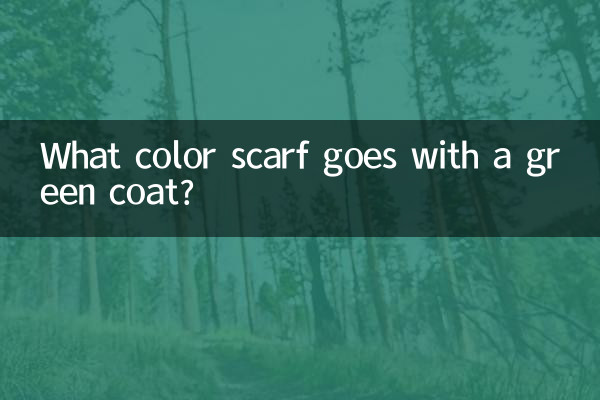 Quelle couleur d'écharpe va avec un manteau vert ?