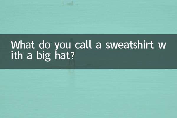 Comment appelle-t-on un sweat avec un grand chapeau ?