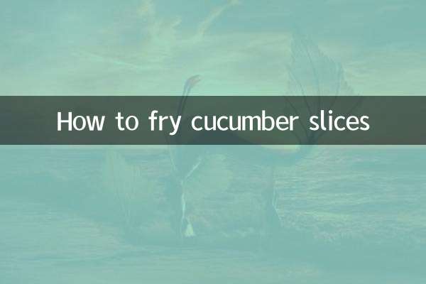 Comment faire frire des tranches de concombre
