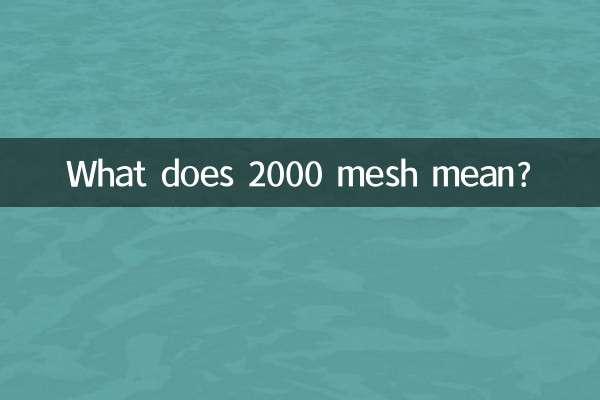 Cosa significa 2000 mesh?