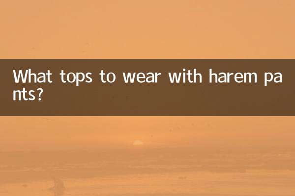What tops to wear with harem pants?