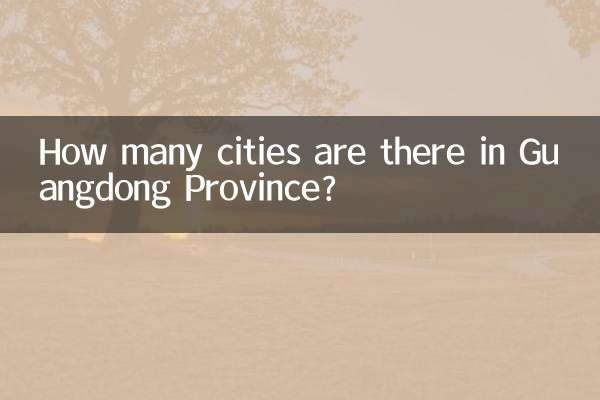 গুয়াংডং প্রদেশে কয়টি শহর আছে?