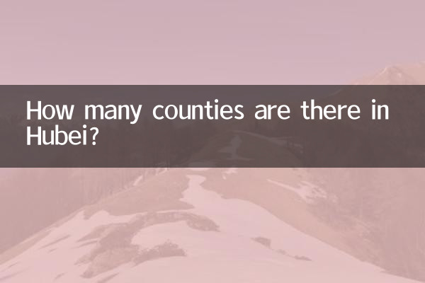 ¿Cuántos condados hay en Hubei?